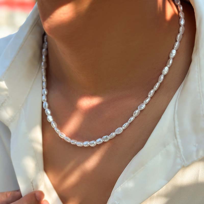 Gargantilla de perlas de imita - Pearl Choker Necklace Vintage reseña y precio