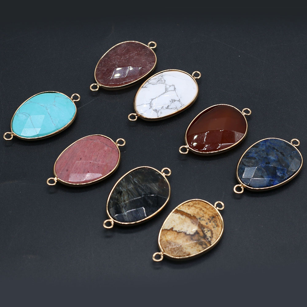 Colgante de ágatas facetadas c - Crystal Pendant Necklace Natural Stone reseña y precio