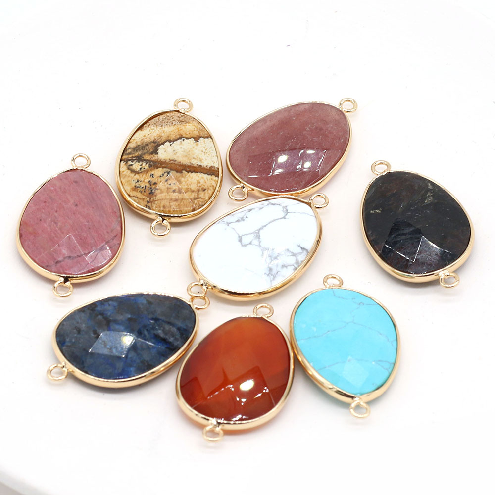 Colgante de ágatas facetadas c - Crystal Pendant Necklace Natural Stone reseña y precio