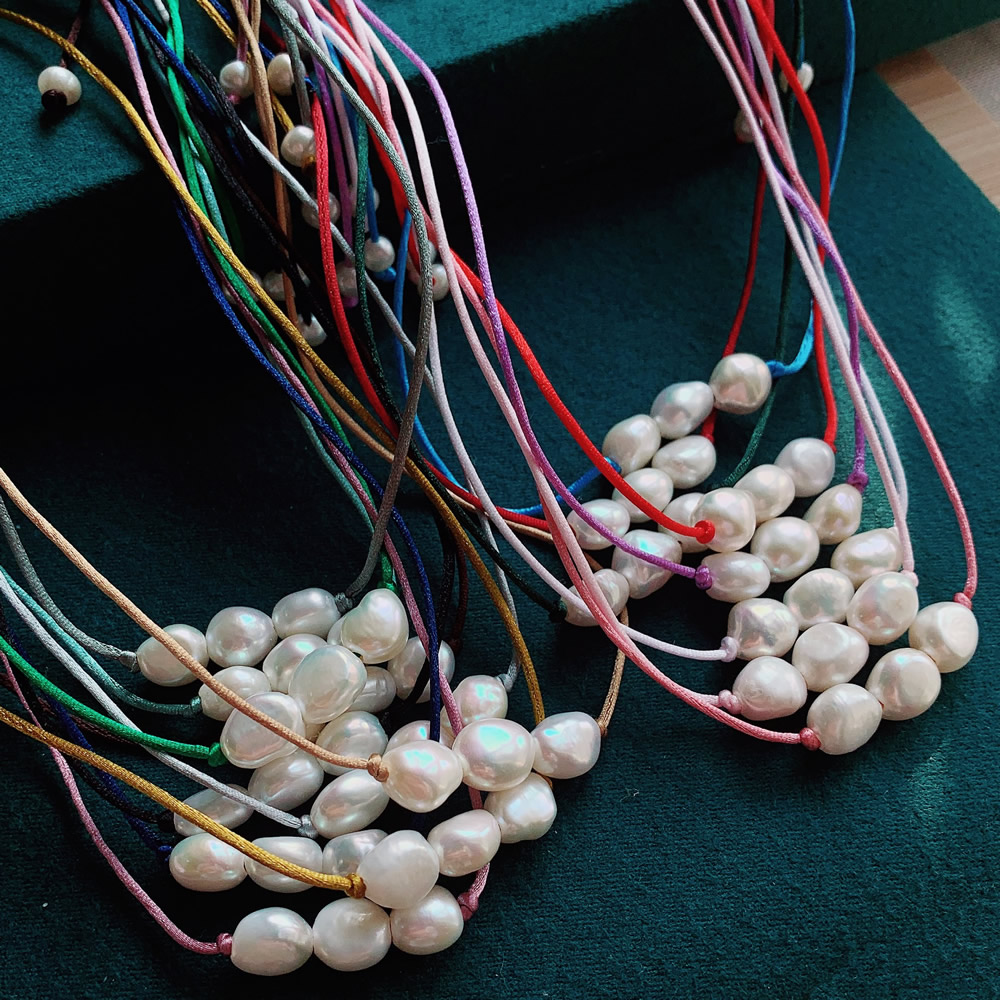 Collar de perlas barrocas de 9 - Pearl Choker Necklace Vintage reseña y precio