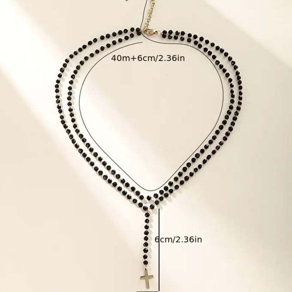 Collar gótico de doble capa co - Layered Pendant Necklace Aesthetic reseña y precio
