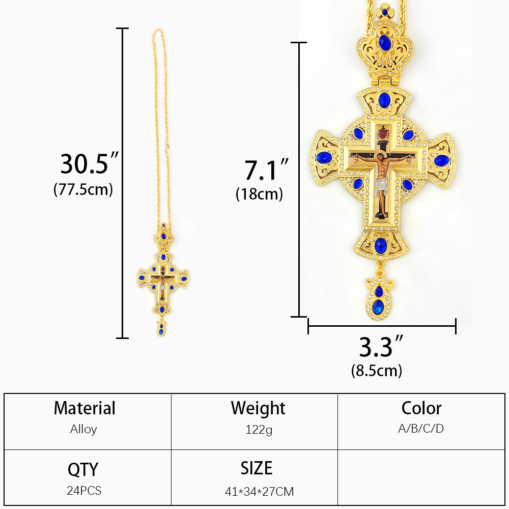 Collar con Cruz Ortodoxa Bizan - Cross Pendant Necklace Gold reseña y precio