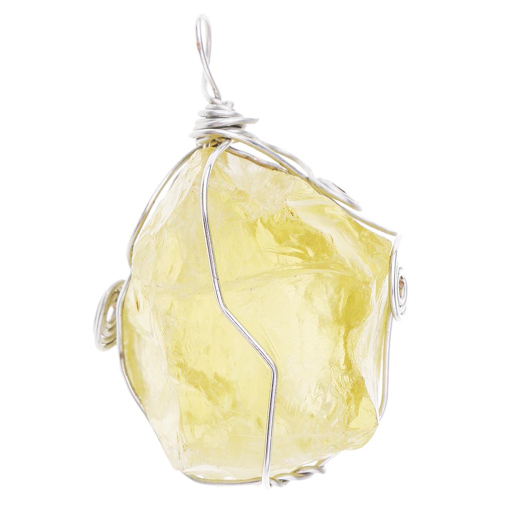 Colgante de Citrino, Collar de - Crystal Pendant Necklace Natural Stone reseña y precio