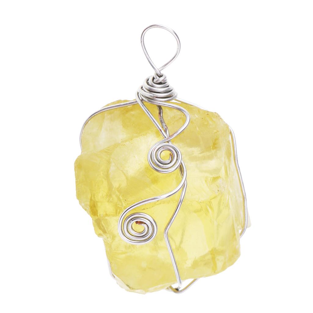 Colgante de Citrino, Collar de - Crystal Pendant Necklace Natural Stone reseña y precio