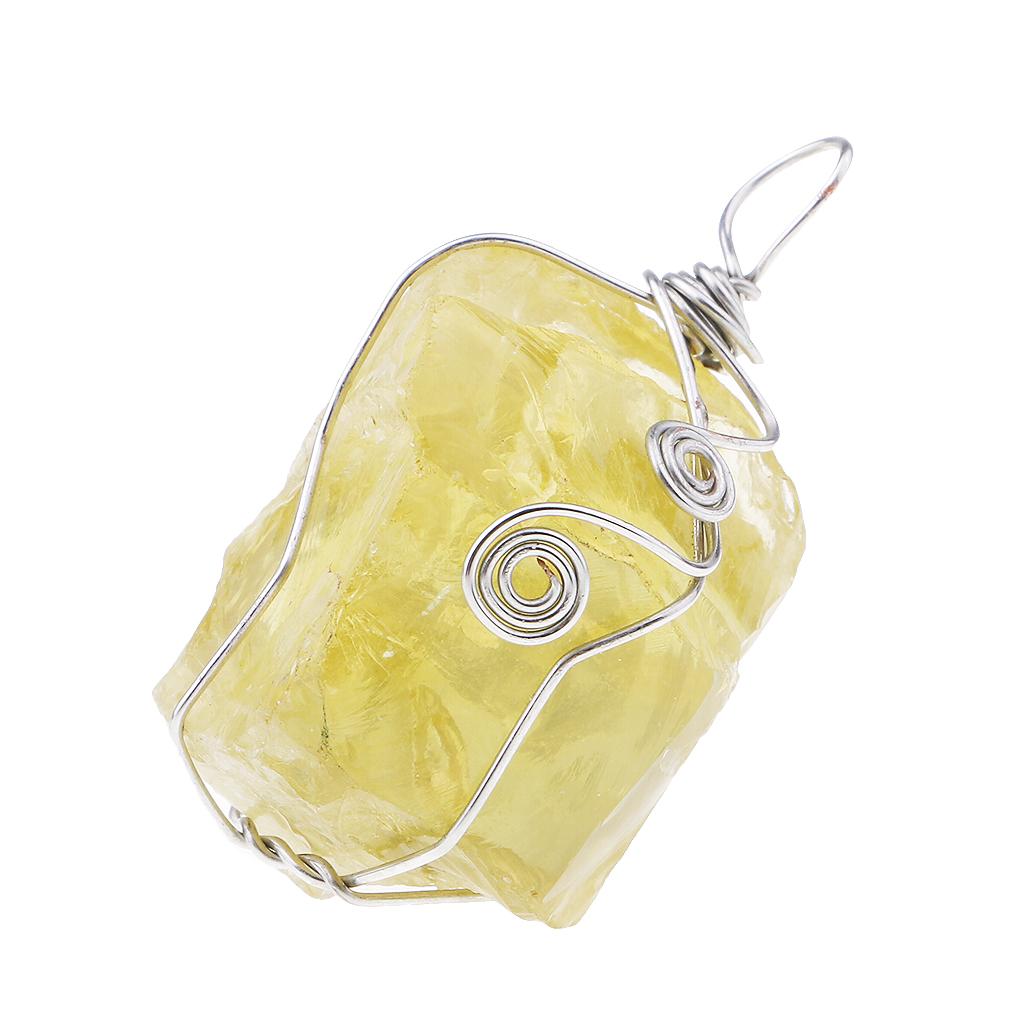 Colgante de Citrino, Collar de - Crystal Pendant Necklace Natural Stone reseña y precio