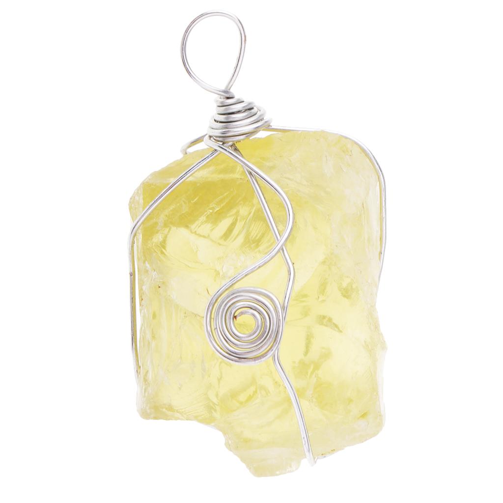 Colgante de Citrino, Collar de - Crystal Pendant Necklace Natural Stone reseña y precio