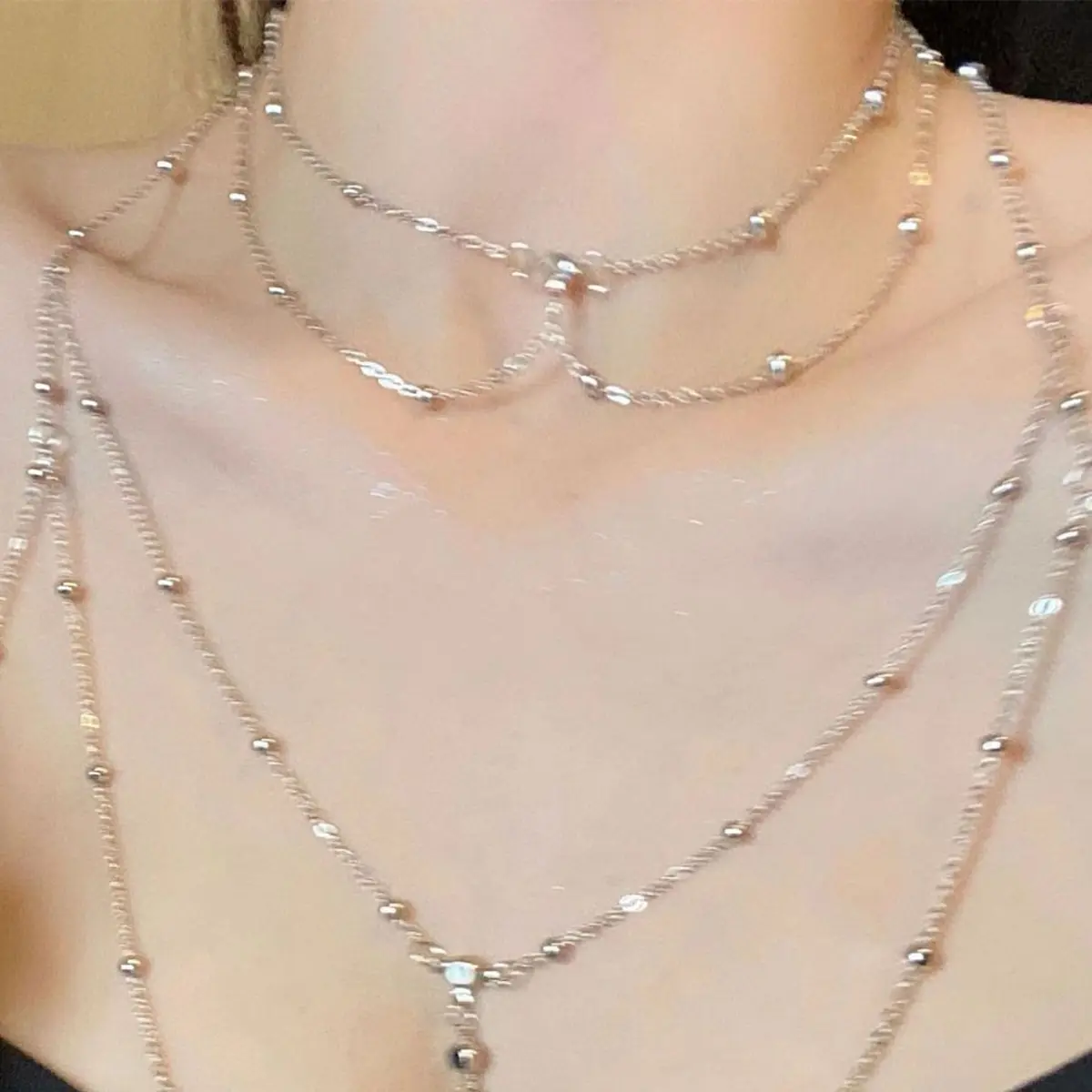 Cadena de cuerpo de diamantes  - Layered Pendant Necklace Aesthetic reseña y precio