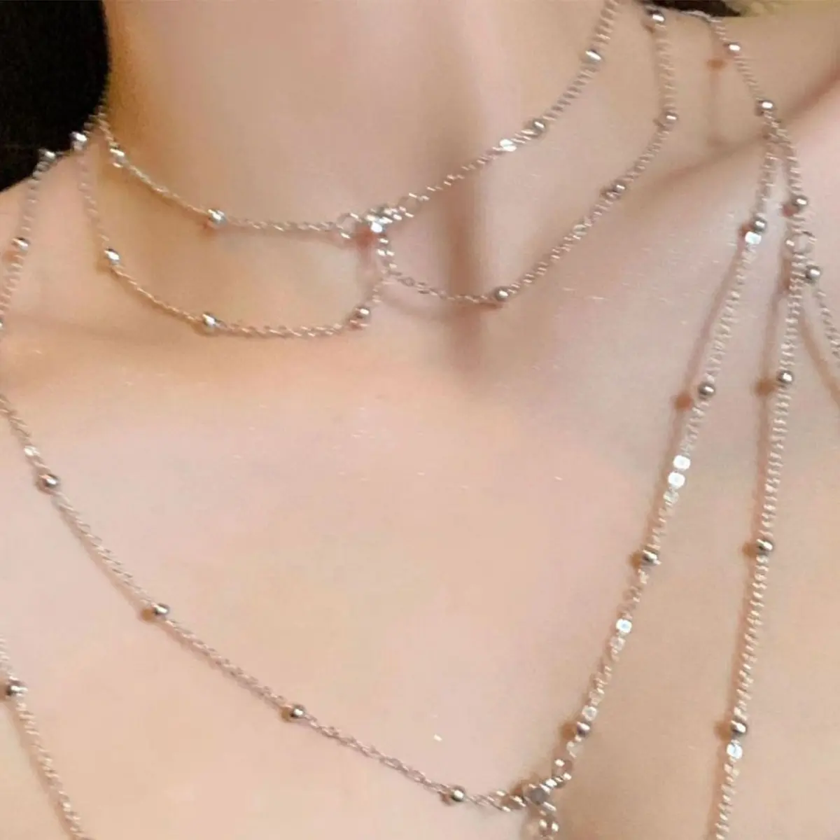Cadena de cuerpo de diamantes  - Layered Pendant Necklace Aesthetic reseña y precio