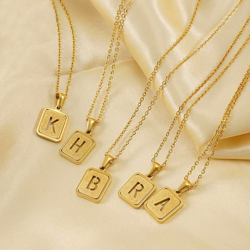 3 unids/bolsa cadenas de alta  - Initial Letter Necklace 18K Gold reseña y precio
