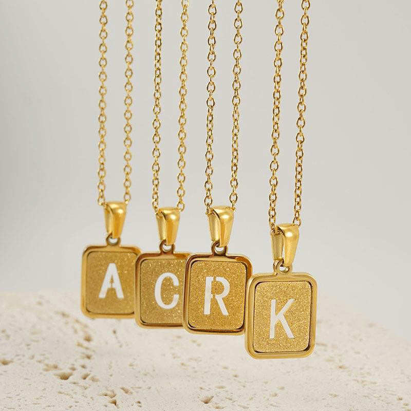 3 unids/bolsa cadenas de alta  - Initial Letter Necklace 18K Gold reseña y precio