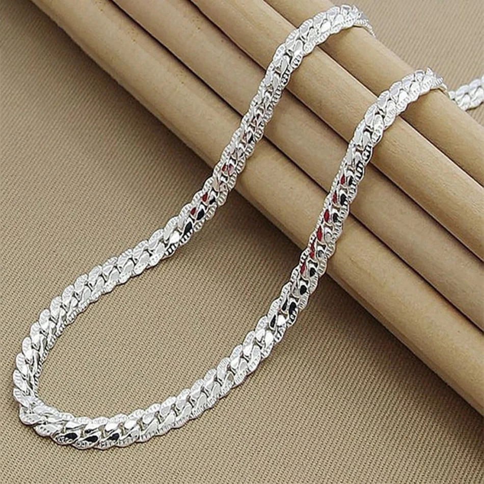 Plata de Ley 925, cadena later - 925 Sterling Silver Chain Necklace Men reseña y precio