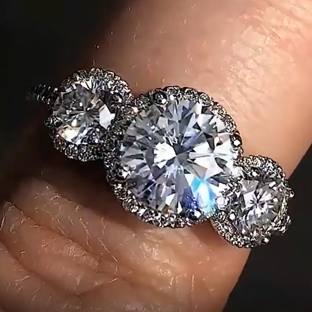 Anillo de compromiso de aniver - Moissanite Engagement Ring 1 Carat reseña y precio