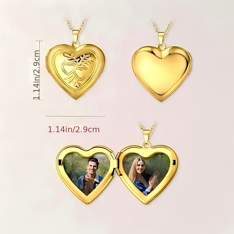 Collar con Foto Personalizada  - Heart Locket Necklace Photo reseña y precio