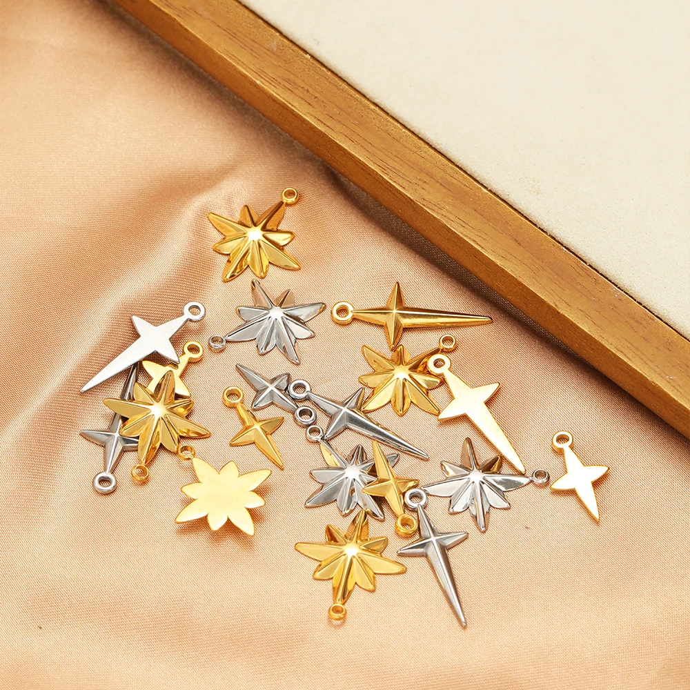 5 uds. De dijes de estrella cr - Cross Pendant Necklace Gold reseña y precio